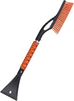 Snow Brush and Ice Scrapers for Car Windshield, 27-inch Aluminum Snow Scraper Removal Tool with Foam Grip & Scratch-Free Bristles, Detachable and Easy-to-Carry for Cars, Trucks, SUVs, RVs
