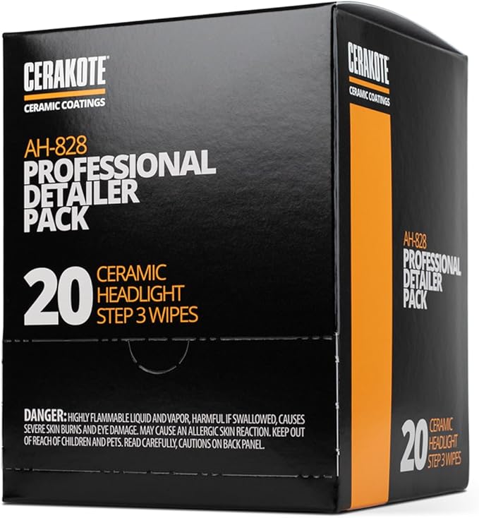 Ceramic Headlight Restoration Professional Detailer Pack (20 Ceramic Wipes) - Brings Headlights Back to Like New Condition - Step 3 Only