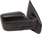 Passenger Side Power Mirror Textured Black Manual Fold Compatible with 2009-2014 Ford F-150 FO1321348 FO1321408
