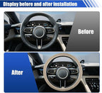 Elastic Stretch Steering Wheel Cover, 15" Breathable Microfiber Ice Silk Steering Wheel Protector, Universal Anti-Slip Car Warm in Winter&Cool in Summer Accessories for Men Women (Beige)