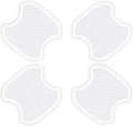 4Pcs Universal 3D Carbon Fiber Car Door Handle Paint Scratch Protector Sticker Auto Door Handle Cups Protective Pad(M)