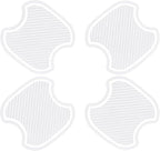 4Pcs Universal 3D Carbon Fiber Car Door Handle Paint Scratch Protector Sticker Auto Door Handle Cups Protective Pad(M)