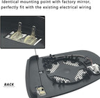 Blind Spot Passenger Side Mirror Replacement for Jeep Cherokee 2014-2019 Jeep Compass 2017-2021, Right Exterior Side Rearview Mirrors Glass, with Backing Plate, Power Heated,Blind Spot Detection