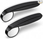 Blind Spot Mirrors for Car, 2 Pack 360° Adjustable Convex Side Mirror with Rain Guard Visor, Stick on Rear View Mirror Auxiliary Mirror for Cars, SUVs, Trucks, Parking and Lane Changing Assist