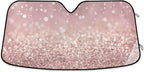 Rose Gold Car Windshield Sun Shade Foldable Sun Shield Shade for Blocks UV Rays Protector-Keeps Your Vehicle Cool for Most Sedans SUV Truck,57"x31.5"