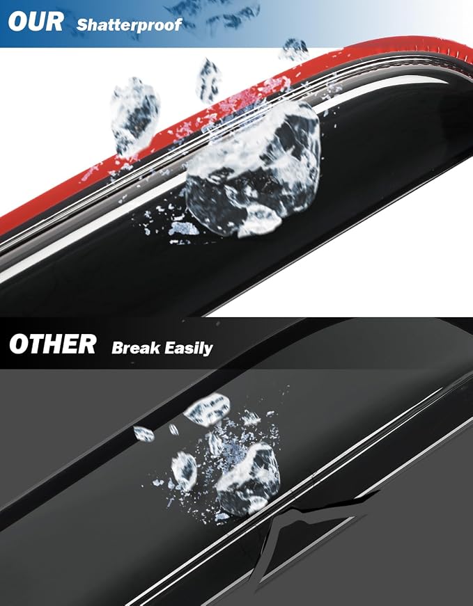 in-Channel Rain Guards Compatible with 2016-2023 Tacoma Double Cab Window Vent Visor Window Deflectors Vent Shades Tacoma Accessories