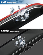 in-Channel Rain Guards Compatible with 2016-2023 Tacoma Double Cab Window Vent Visor Window Deflectors Vent Shades Tacoma Accessories