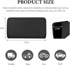 Car Trash Can, Leather Foldable Hanging Trash Bag, Multi-Function Mini Storage Box Garbage Can for Car Back Seats and Side Door, Black