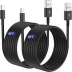2Pack 6ft Car Carplay Cable for Apple iPhone 16 Pro/16/15 Pro Max/15 Plus/15, Long USB A to USB C Carplay Charger Cord, iPad Pro 12.9/11,10th, Air 5th/ 4th,iPad mini 6th Gen Car Charging Cable 6 Feet