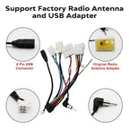 Android Car Stereo Wiring Harness for Toyota | 16Pin ISO Radio Wire Harness Stereo Antenna Kit,USB Connector&Reversing Cable Compatible with 2012-Above Toyota No JBL