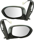 2 Piece Driver and Passenger Side Mirror Assembly Set Electric Adjustment Non-Heated No Memory Textured Compatible with 2014-2017 Honda Odyssey LX HO1320277 HO1321277