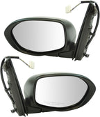 2 Piece Driver and Passenger Side Mirror Assembly Set Electric Adjustment Non-Heated No Memory Textured Compatible with 2014-2017 Honda Odyssey LX HO1320277 HO1321277