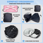 Cute Car Windshield Sunshades Pink Ribbon Sweet Coquette Aesthetic Kawaii Front Window Sun Shade Rays Sun Shade Visor Protector for Car Sedan Truck SUV Accessories 59" L x 31.5" W
