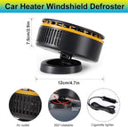 12V Car Heater,Portable Fast Heating Auto Car Heater Defroster Windshield Defogger Automobile Windscreen Heater Plug in Cigarette Lighter 360 Degree Rotary (Orange&Black)