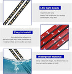 Car LED Strip Light, 24 LED RGB Auto Under Dash Interior Atmosphere Lights, USB Vehicle Decorative Lamp Ambient Night Light Strip, Lighting Kit Car Accessories (White)