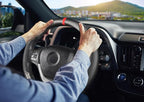 Classic Carbon Fiber Steering Wheel Cover, Universal 15 inch, Breathable Microfiber Leather, Gray