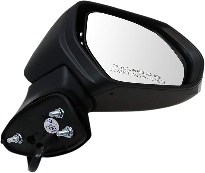 Passenger Side Power Heated Mirror Smooth Black Manual Fold Compatible with 2018-2024 Toyota Camry TO1321367