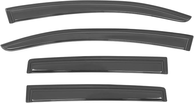 Window Visors Compatible with 2013-2015 Chevy Spark, Hatchback 4Dr Slim line Tape On- Smoke Tint Acrylic by, 2014 |, Hatchback 4Dr, Slim line, Tape On- Smoke, Improve Circulation, Impact Resistant, Waterproof, Tint, 2014