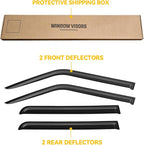 Window Visors for 2007-2018 Jeep Patriot, Rain Guards Shields Vent Deflector Shade Dark Smoke 2008 2009 2010 2011 2012 2013 2014 2015 2016 2017, Tape-On, 4PCS
