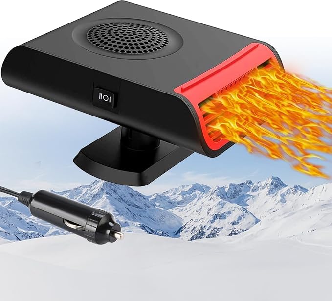 Car Heater, Car Heater Defroster With 2 in 1 Heating/Cooling, Anti-Fog Plug in Cigarette Lighter for Car Defroster Windshield Fast Defogge, Suitable for Cars and SUV