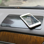 Car Dashboard Anti-Slip Rubber Pad, 10.6"x 5.9" Universal Non-Slip Car Magic Dashboard Sticky Adhesive Mat for Phones Sunglasses Keys Electronic Devices and More Use (Black/Dots)