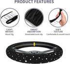 Constellation Stars Galaxy Steering Wheel Covers Non Slip Neoprene Steering Wheel Protector Cover Universal 15 Inch for Men Women Car Truck
