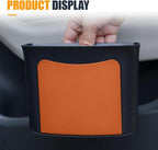 YoRise Car Trash Can, Multifunctional Hanging Garbage Can, Car Storage Organizer Container, Mini Trash Bin, Waterproof Automotive Door Side Garbage Organizer Holder for Most Cars (Orange)