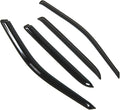 WD2-130RMB Dark Smoke 4 Pcs Set Window Visor (Outside Mount) Deflector Rain Guard Compatible with 2017-2018 Dodge Ram 1500 Crew Cab