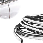 16FT (5M) Car Door Edge Protector, Universal U Shape Trim Molding Rubber Seal Protector with Fits Most Cars (Silver)