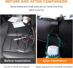 4PCS Car Seat Headrest Hook, Auto Back Seat Hanging Storage Organizer, Vehicle Seatback Hanger Holder for Purse Handbag Coat Umbrella, Universal Interior Car Accessories (Black)
