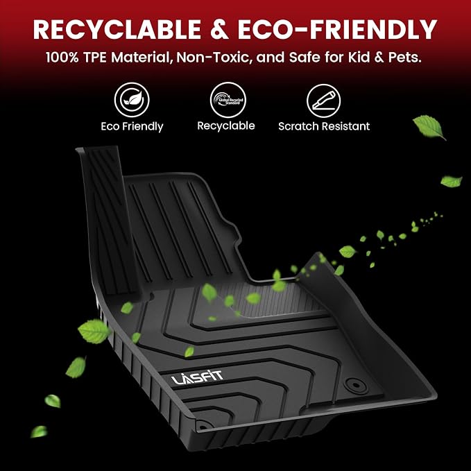 Floor Mats Fit for Mazda CX5 2025 2024 2023 2022 2021 2020 2019 2018 2017 Custom Fit TPE All Weather Floor Liners 1st & 2nd Row Car Mats for Mazda CX-5, Black