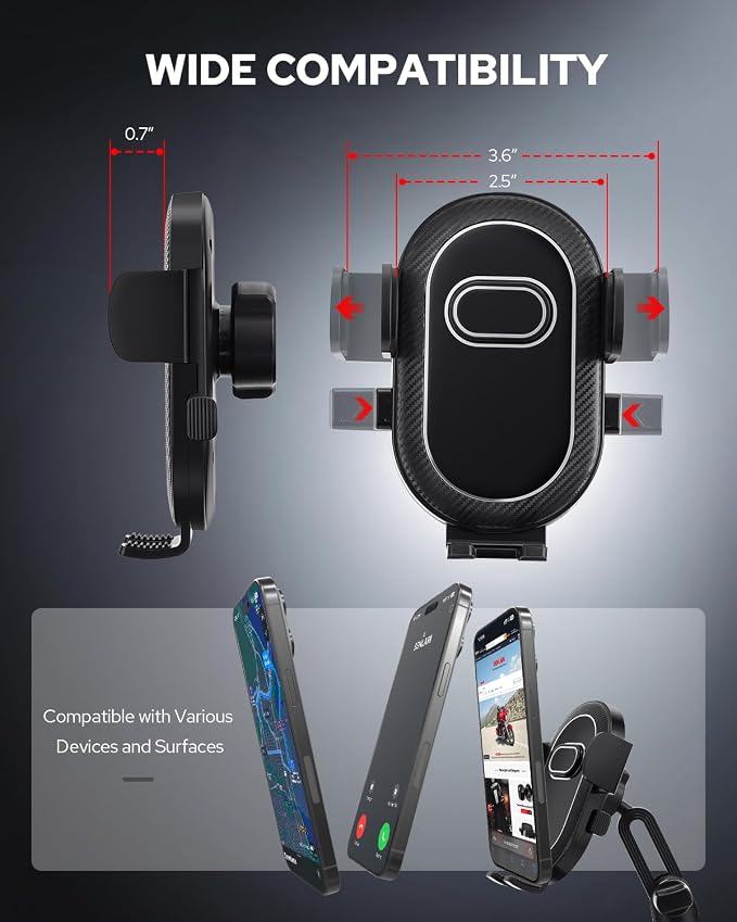 Upgraded Car Phone Holder - 2 in 1 Adjustable Cup Holder Expander Support 360° Degree Rotation - Car Cup Holder Phone Mount Compatible with All Smartphones