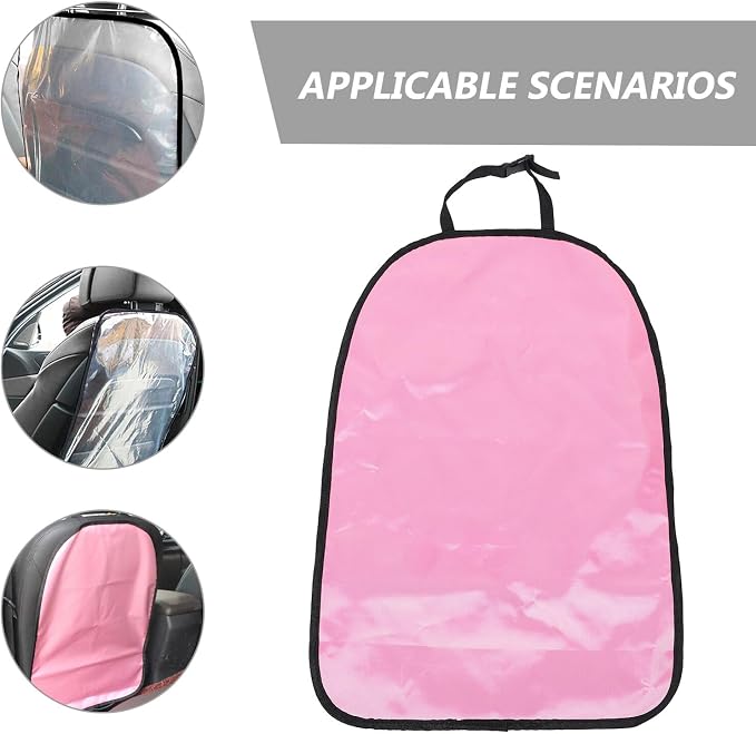 Car Seat Back Kick Mats and Backseat Protector Cushions, Automotive Interior Protectors with Faux Leather, Cover Suitable for SUV and Truck Rear Seats