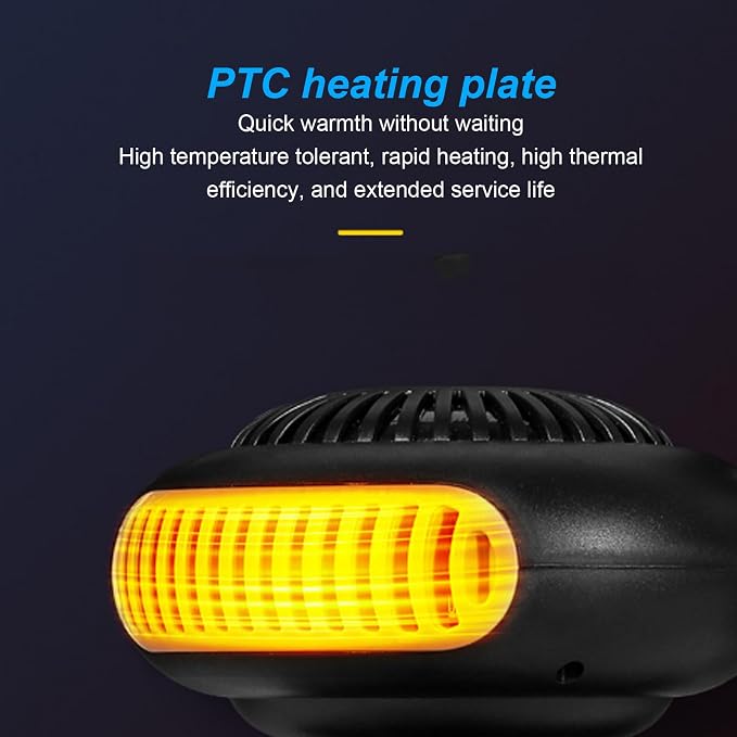 Portable Car Heater, USB Rechargeable Cordless Fast Heating Windshield Defroster Defogger, Anti Tip Car Windscreen Heater, Cars Defrost Defogger