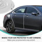 16.4ft (5m) Car Door Edge Guards, Car Door Protector, No-Glue Required Rubber Seal U Shape Automotive Door Entry Guard, Auto Door Edge Molding Protection for Most Vehicles (White, 16.4Ft)