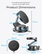 for 15W Magsafe Car Mount Charger, Magnetic Phone Holders for Your Car, Magnetic Wireless Car Charger, Suction Phone Mount for Car Accessories, Car Mount for iPhone 17 Pro Max 16 15 14 13 12 | [Lever Lock & Easiest Mount] Magsafe Car Mount Charge...