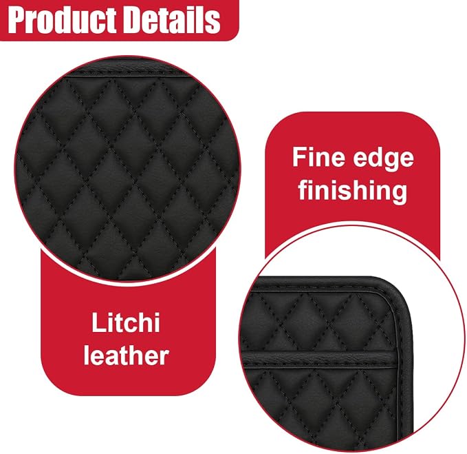 2PCS Car Side Pocket Organizer, Universal Waterproof PU Leather Auto Seat Gap Filler Storage Bag, Self-Adhesive Multifunctional Car Door Sunglasses Holder Pouch for Phone, Card (M)