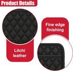 2PCS Car Side Pocket Organizer, Universal Waterproof PU Leather Auto Seat Gap Filler Storage Bag, Self-Adhesive Multifunctional Car Door Sunglasses Holder Pouch for Phone, Card (M)