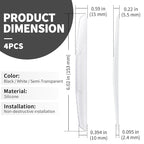 6 Inch 4Pcs 3D Carbon Fiber Texture Car Door Edge Protector Trim Strip Anti-Scratch and Anti-Collision Side Door Protectors Vehicle Exterior Accessories Sticker Semi-Transparent