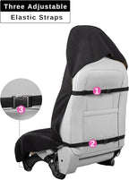 2PCS Terry Cloth seat Cover Universal Waterproof Car Sport Towel Seat Cushion Non-Slip Sweat-Absorbent Towel Cloth Suitable for Gym Workout, Universal Fit for Car SUV Van-Black