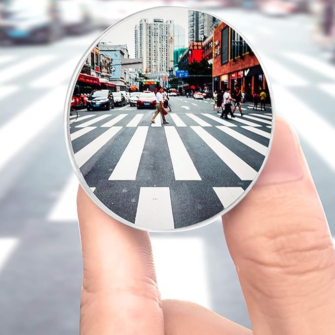 Yusheng 2PCS Mini Blind Spot Mirror, 1.57" Round HD Glass Convex Rear View Mirror, Strong Adhesive for Car (40mm, Frameless)
