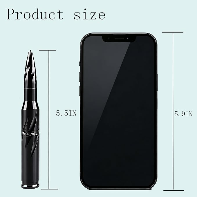 5.5 Inch Bullet Black Spiral Truck Antenna, Rustproof Aluminum Alloy Short AM FM Radio Antenna, Easy Install OEM Replacement Antenna for Ford F Series, Dodge RAM, Chevy Silverado GMC Pickup Trucks