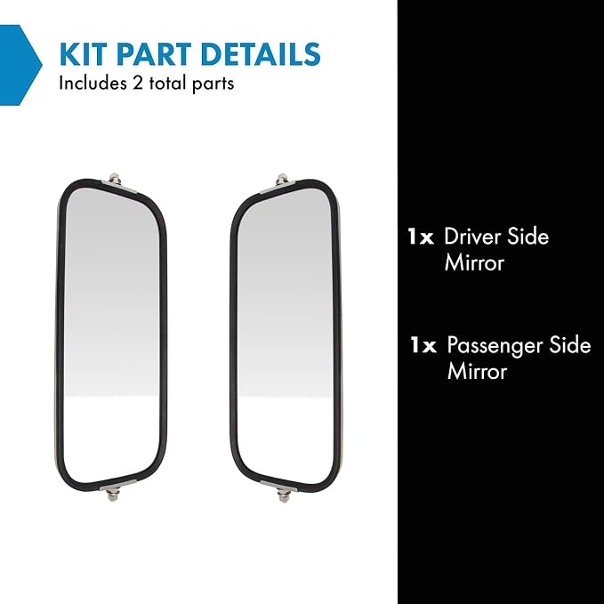 Mirror Set Compatible with Heavy Duty Trucks