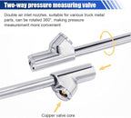 Digital Tire Pressure Gauge 230 PSI, Stainless Steel Dual Head Tire Gauge for Truck RV, Heavy Duty Tire Pressure Gauge with Backlit LCD and Flashlight for Easy and Accurate Reading