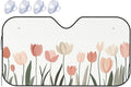 Windshield Sun Shade Tulip Flower Field Car Front Window Sunshade Cover for Truck SUV Blocks UV Rays Automotive Visor Interior Protector 55 x 30 inch