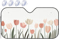 Windshield Sun Shade Tulip Flower Field Car Front Window Sunshade Cover for Truck SUV Blocks UV Rays Automotive Visor Interior Protector 51 x 27.5 inch