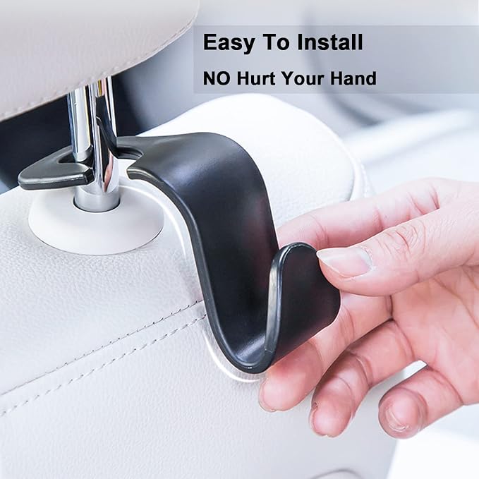 Car Seat Headrest Hook 8Pack Vehicle Bag Hooks Seat Hook Backseat Headrest Hangers Storage for Purses,Grocery Bags,Coats,Car Water Bottle Hook