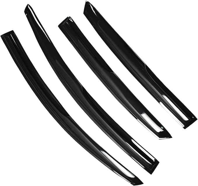 Black 4 Pieces Window Visors Shade Sun Rain Wind Guards Outside Replacement for Sentra 2013-2019