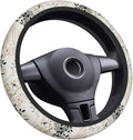 Elastic Steering Wheel Cover Car Accessories Cute Universal 15 Inch Absorbing Sweat Non-Slip Breathable for Man Woman - Boho Leaves