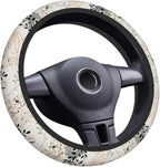 Elastic Steering Wheel Cover Car Accessories Cute Universal 15 Inch Absorbing Sweat Non-Slip Breathable for Man Woman - Boho Leaves